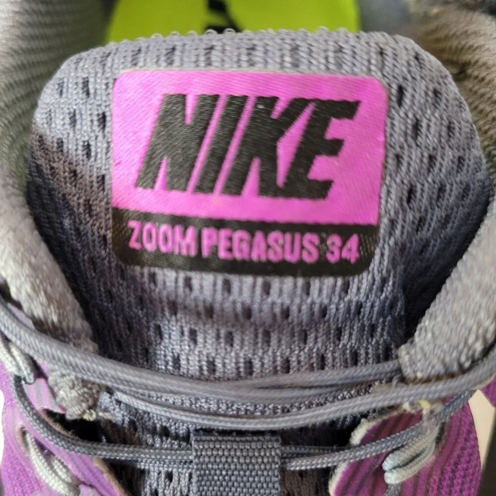 Nike Zoom Pegasus Women's Running Shoes Gray/Purple Size 6.5